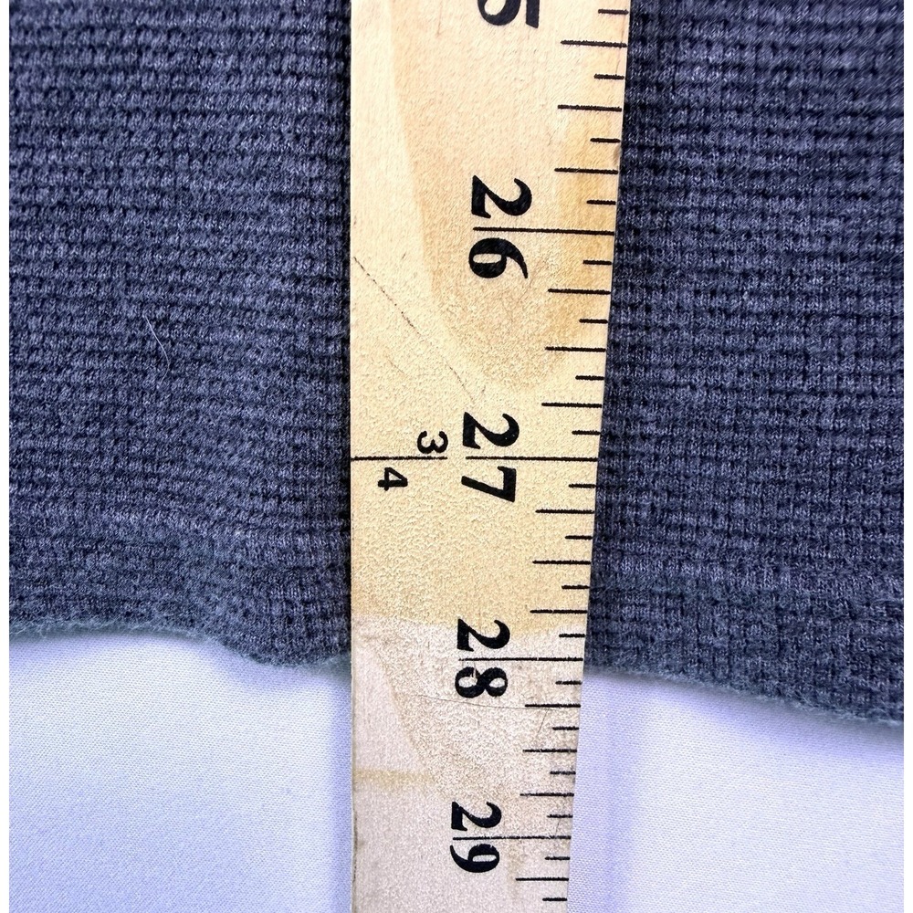 Polo Ralph Lauren Thermal Shirt Mens XL Gray Waffle Knit V‎ Neck Pony Logo - Picture 4 of 7